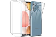 Ipomcase Coque et étui téléphone mobile pour samsung galaxy a32 5g + 3 verres trempés