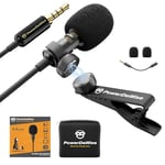 Professionnelle Lavalier Lapel Microphone Omnidirectionnel avec système Easy Clip on, Micro Cravate Parfait pour l’Enregistrement Youtube/Entrevue/Vidéoconférence/Podcast/Dictée vocale