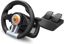 Volant De Course Et Pédale De Jeu K-Wheel -Nxkwhl- Multiplateforme,Levier De Vitesse Et Palettes Sur Le Volant,Retour De Vibrations,Compatible Avec Pc,Ps3,Ps4 Et Xbox,Noir