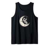 Man swinging on the moon design Tank Top