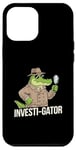 iPhone 12 Pro Max Kids Funny Investi-Gator Detective Pun Alligator Reptile Case