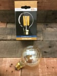 5 X DECORATIVE ROUND ANTIQUE VINTAGE RETRO FILAMENT LIGHT BULBS 60W BC B22