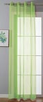 Rideau à œillets « Uni » Transparent H x l 245 x 140 cm - Vert Pomme - Store - Rideau à œillets - Fermeture par Ruban - pour Salon - 20332-cn