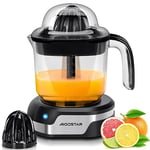 Aigostar Juicy - Presse Agrume Electrique, Presse Orange Grande Capacité 1,2L. Presse Orange 40W, 2 Sens de Rotation, 2 Cônes Interchangeables, Nettoyage lave-vaisselle.