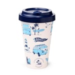 VW VOLKSWAGEN CAMPER VAN EXPLORE MORE RPET RECYCLED PLASTIC TRAVEL MUG CUP PUK