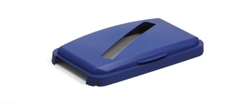 Durable DURABIN 60L Hinged Bin Lid with Slot Cut-Out For Easy Recycling | Blue