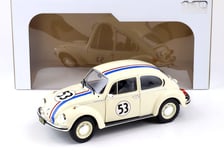 1:18 Solido VW Coccinelle Beetle Racer #53 Beige S1800505