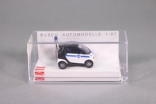 LE1201 BUSCH 48909 Voiture Ho 1:87 Smart Belgische polizei police noire