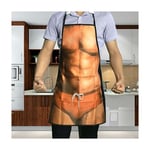 Tablier de Cuisine de Motif d'Homme Muscle, Creatif,Sexy, Comme Cadeau pour Homme ou Petit Ami