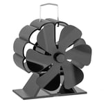 Ranipobo - Ventilateur de poele a chaleur a 6 pales cheminee noire komin bruleur a bois ecologique ventilateur silencieux Distribution efficace de la