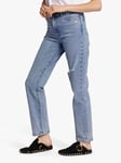 Current/Elliott The Soulmate High Rise Slim Straight Distressed Jeans, Camino Light Blue