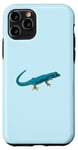 Coque pour iPhone 11 Pro Dessin - Gecko bleu électrique