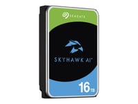 Seagate Skyhawk Ai St16000ve004 - Hårddisk - 16 Tb - Intern - 3,5" - Sata 6 Gb/S - Buffert: 512 Mb - Med 3 Års Seagate Rescue Data Recovery