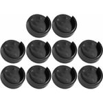 Cyclingcolors - 10x Support de tringle rond ø 25mm en plastique Tube Barre Penderie Dressing Armoire Placard Montage Mural, noir