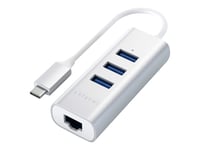 Satechi ST-TC2N1USB31AS - Concentrateur (hub) - 3 x SuperSpeed USB 3.0 + 1 x 10/100/1000 - de bureau