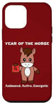 Coque pour iPhone 12 mini Année du cheval mignon kawaii chinois zodiaque chinois nouvel an