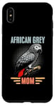 Coque pour iPhone XS Max Perroquet gris africain vintage Congo pour ornithologue