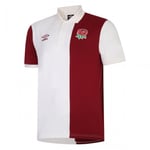 England Rugby Mens Classic Umbro Contrast Panel Polo Shirt - XXL