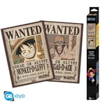 Set 2 Posters Chibi - One Piece - Wanted Luffy & Ace - 52x38