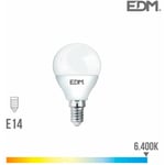 Ampoule led E14 7W Ronde équivalent à 48W - Blanc du Jour 6400K