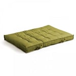 Coussin pour palette matelassé vert 120 x 80cm  Oviala