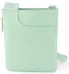 Radley Teal Messenger Bag Crossbody Light Green Leather Small to Medium RRP £125