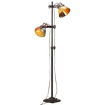 vidaXL Golvlampa med 2 lampskärmar flerfärgad E27 344405