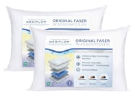 Mediflow 5205-das original-oreiller à eau-lot de 2-hWS nuque avec matelas orthopédique âme cliniquement examiné ajustable en continu, respirant et premiumfaserfüllung coton, certifié oeko-tex-les personnes souffrant d'allergies, 50 x 70 cm)