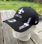 NEW ORLEANS SAINTS Black NEW ERA 39Thirty CAP Adjustable ADULT S/M NFL shlf8