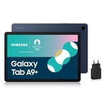 Samsung Galaxy Tab A9+ Tablette Android, 64 Go de Stockage, Grand écran de 11", Wifi, Son 3D, Bleu marine, avec Chargeur secteur rapide 25W inclus (version FR)