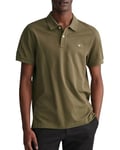 GANT Mens Shield Short Sleeve Pique Polo Shirt Juniper Green XXL