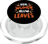 Real Women Blow Leaves Autumn Leaf Blower PopSockets PopGrip for MagSafe