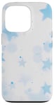 Coque pour iPhone 13 Pro Esthétique Bleu Clair Aura Stars Star Girl