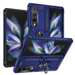 Samsung Galaxy Z Fold4 5G      Military Armour Ring Case    Navy