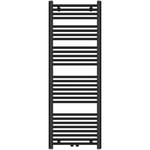 doporro Radiateur de Salle de Bain Sèche-Serviette 140x50cm Radiateur Tubulaire Vertical Chauffage à Eau Chaude Gris-Noir