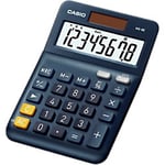 Casio MS-8E Desktop Calculator 8 Digit LCD Display Navy Blue