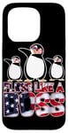 iPhone 15 Pro Floss Like A Boss American Flag Funny Penguin 4th of July Case