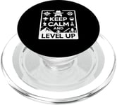 Keep Calm and Level Up Gamer pour les joueurs amusants PopSockets PopGrip pour MagSafe