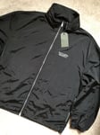 All Saints Black "kirk" Logo Zip Coat Jacket Overcoat - Medium & Xl - & Tags