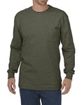 Dickies Men's Long Sleeve Heavyweight Crew Neck T-Shirt, Moss Green, M