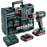 Borrskruvdragare 18 v metabo - 18v bs l quick set med li jon batteri