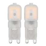 2-pack G9 LED-lampor Professionella 14 LED:er Hög Ljusstyrka 270lm Dimbar Ersättningslampa 3W 220V