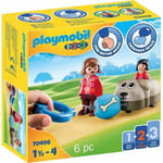 Playset Playmobil 1.2.3 Chien Enfants 70406 [6 pcs]