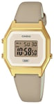 Casio Vintage Digital Leather Strap Watch female