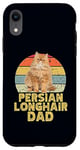 Coque pour iPhone XR Persian Long Hair Cat Dad Retro Vintage Style Cool Cats Lover