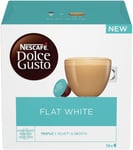 NESCAFÉ Dolce Gusto Flat White Coffee Pods - Total of 48 Coffee Capsules - Cream