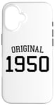 Coque pour iPhone 16 Original 1950, 75 ans pour homme et femme 75e anniversaire