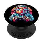 Cool Capybara Jeux Vidéo Tees - Funny Capybara Kids PopSockets PopGrip Adhésif