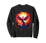 Mythical Bird Phoenix Rising Rejuvenation Fire Phoenix Bird Sweatshirt