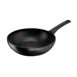 Tefal Titanium Stone Wok 28 cm, High-Performance Non-Stick Coating, Metal Spatula Safe, All Hobs Including Induction, E1051945